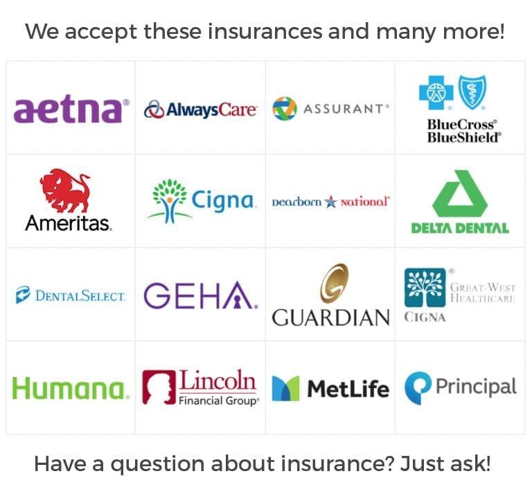 List of dental insurance providers.